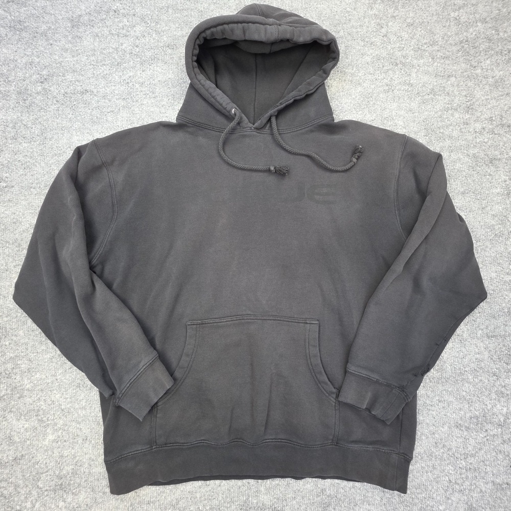 Rogue Fitness Hoodie Mens Large Black Pullover Sweatshirt Gym Faded